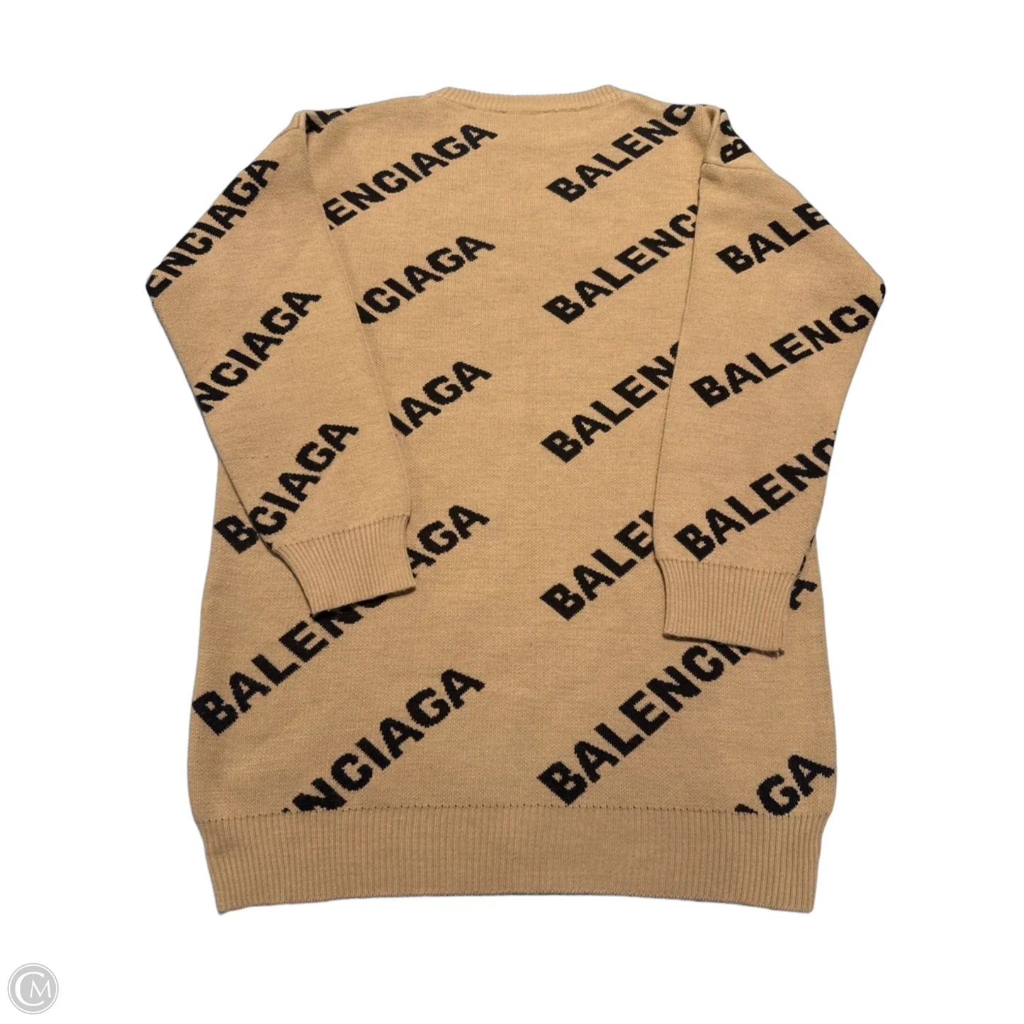 Sweater Luxury Designer By Balenciaga In Brown, Size: S