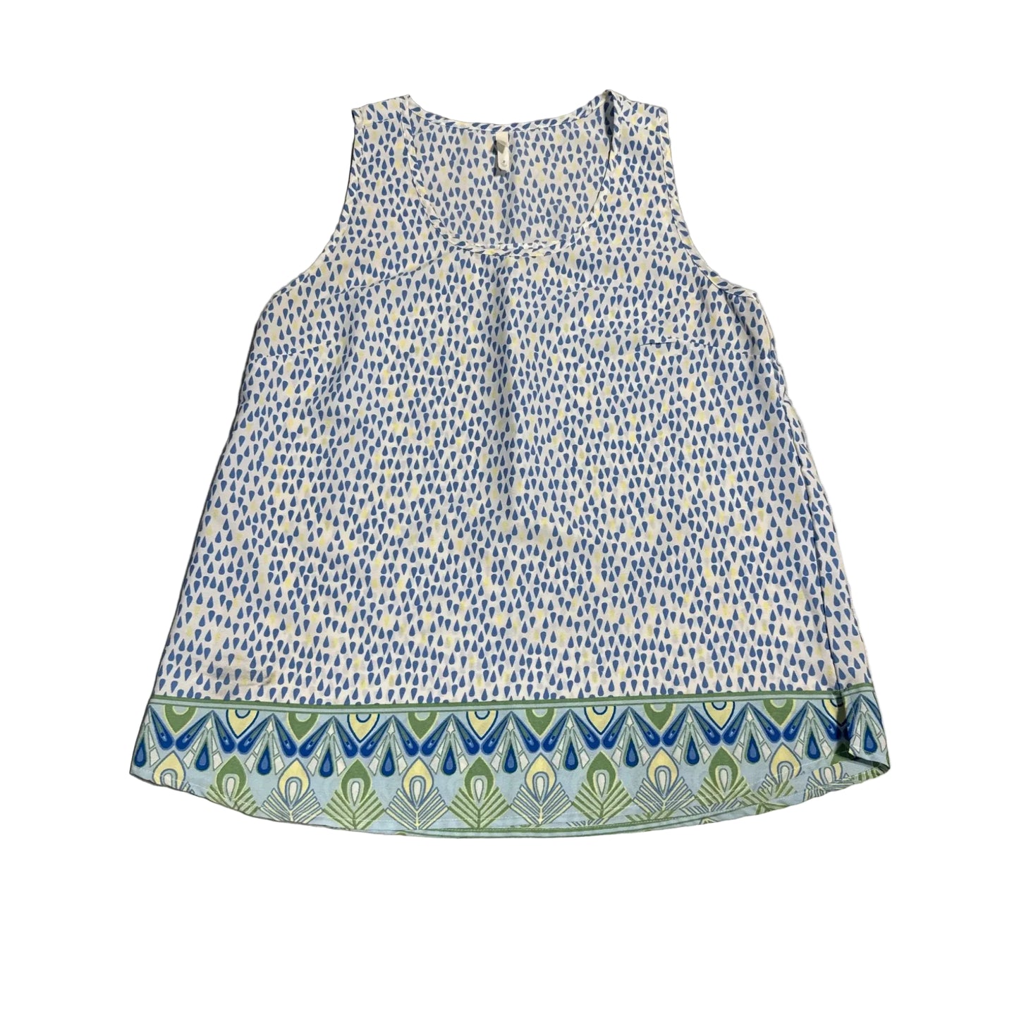 Tank Top By Mk Knits In Blue & White, Size: S