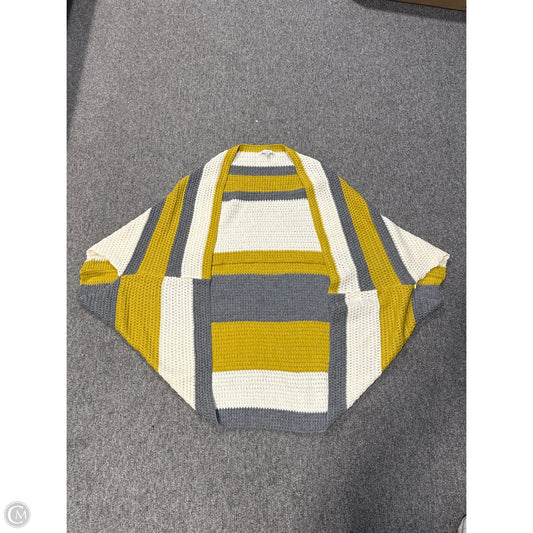 Cardigan By L Love In Grey & Yellow, Size: M