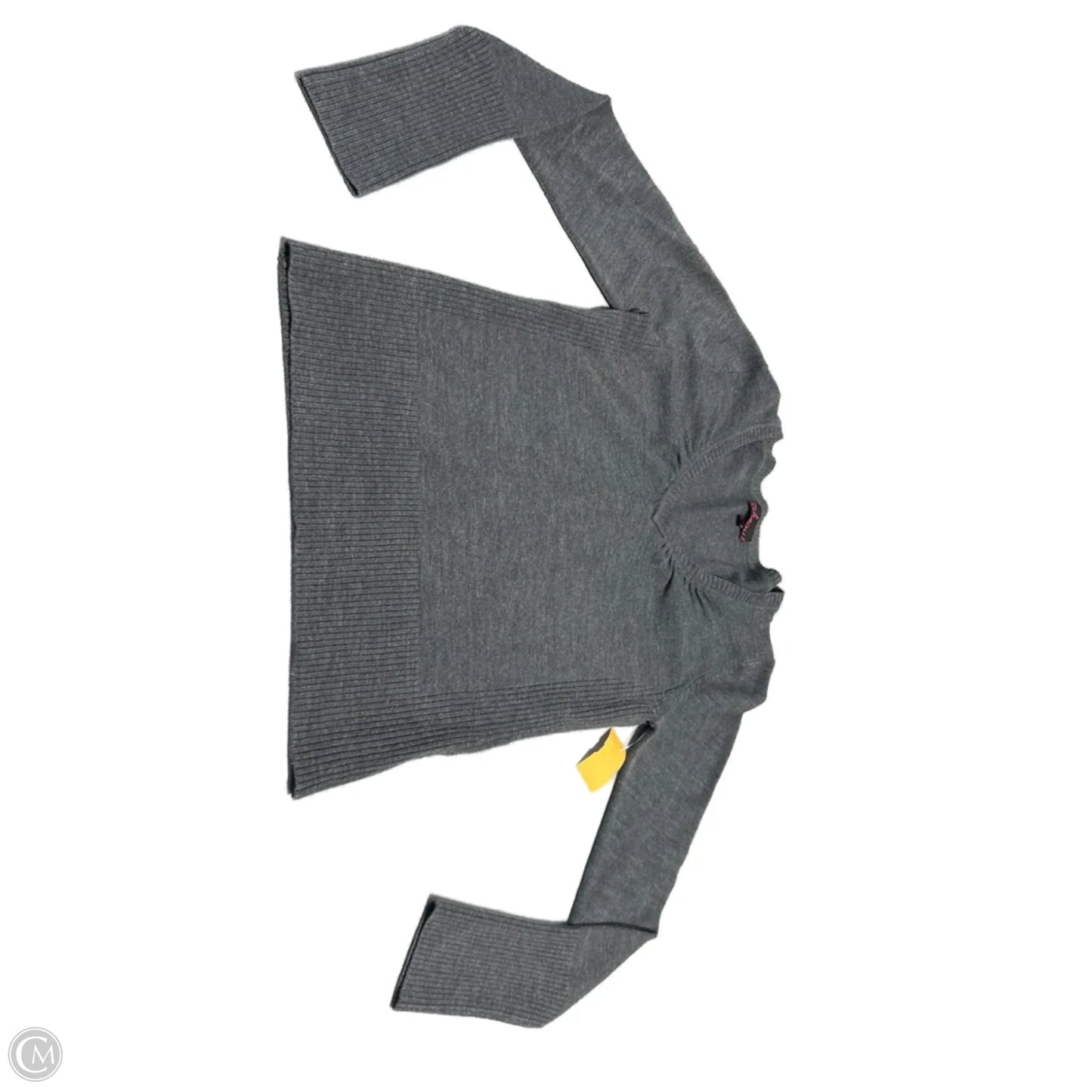Top Long Sleeve By Takeout In Grey, Size: L