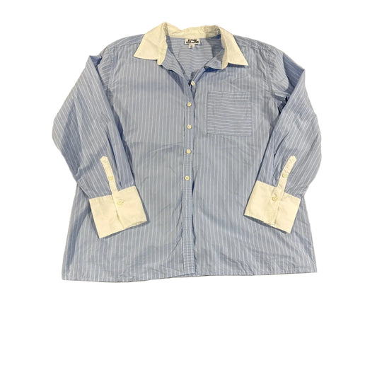 Top Long Sleeve By Future Collective In Blue, Size: M