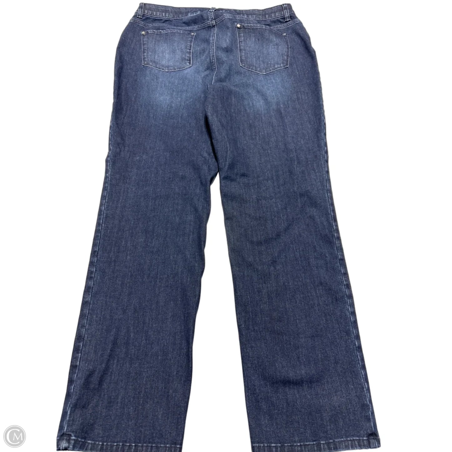 Jeans Straight By Chicos In Blue Denim, Size: 16