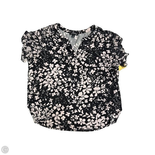 Blouse Short Sleeve By Roz And Ali In Floral Print, Size: L