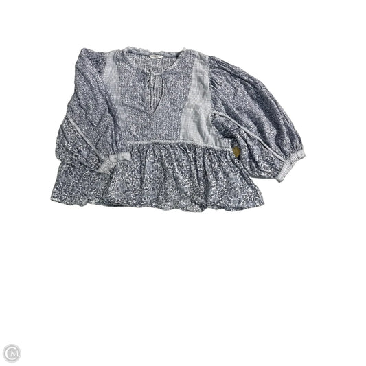 Top Long Sleeve By American Eagle In Blue, Size: L