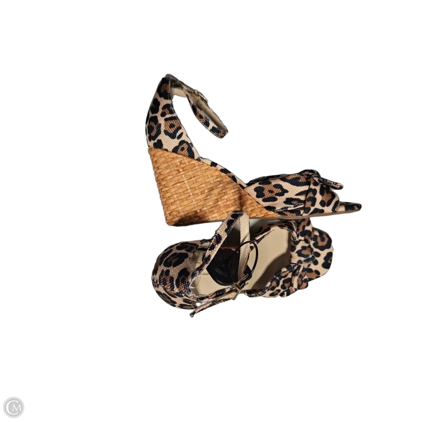 Sandals Heels Wedge By Jessica Simpson In Animal Print, Size: 8