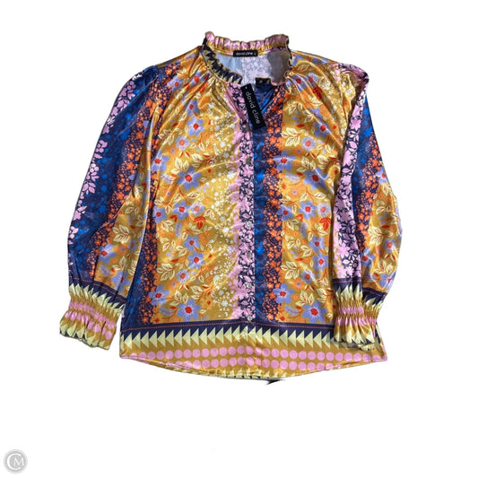 Top Long Sleeve By David Cline In Floral Print, Size: L
