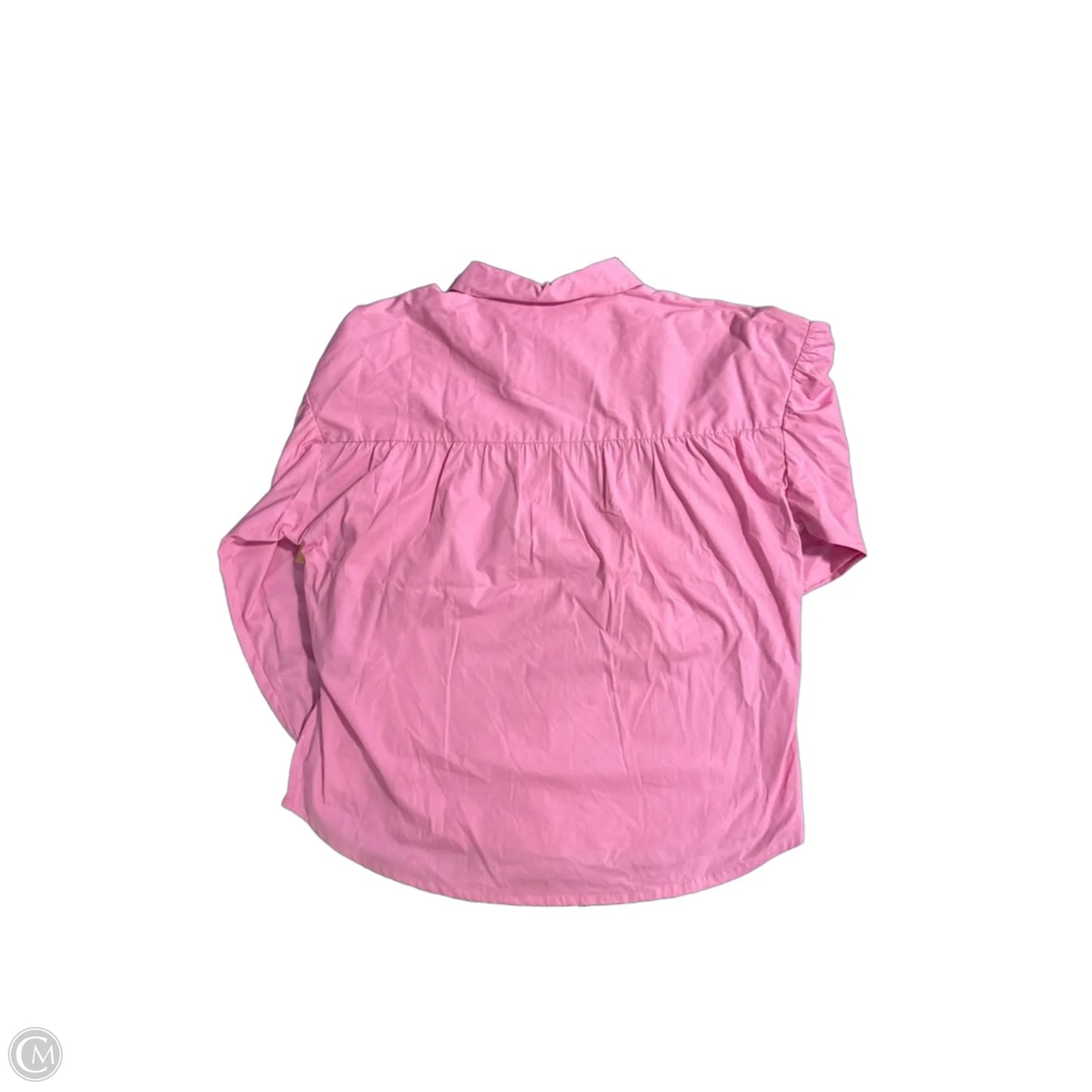 Blouse Long Sleeve By Cmc In Pink, Size: L