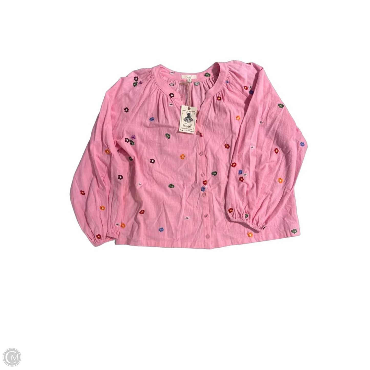 Blouse Long Sleeve By Easel In Pink, Size: S