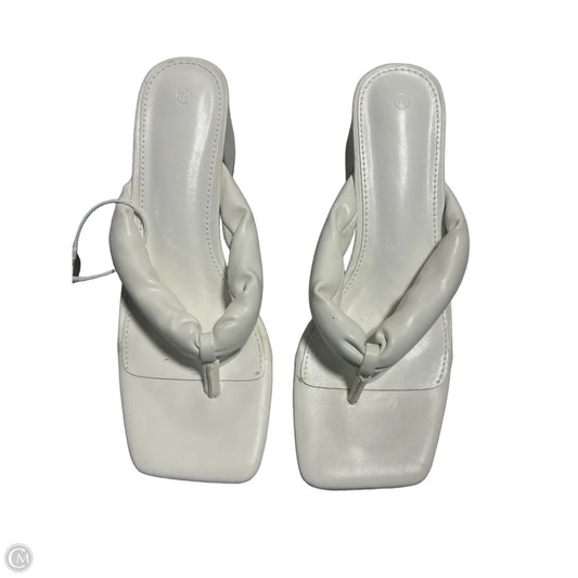 Sandals Heels Block By Cmc In White, Size: 7.5