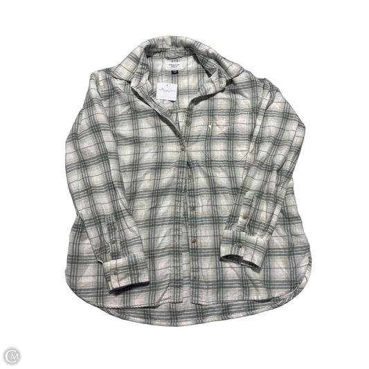 Top Long Sleeve By American Eagle In Plaid Pattern, Size: Sp