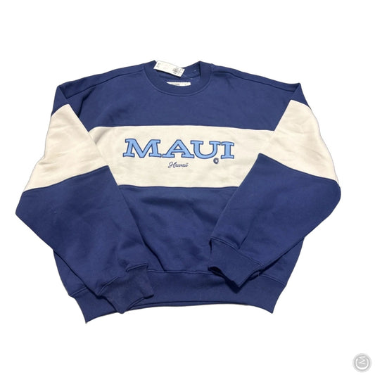 Sweatshirt Crewneck By Hollister In Blue, Size: M