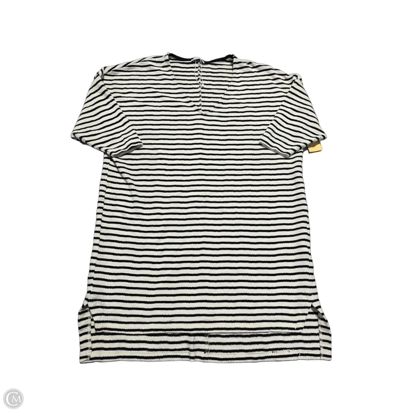 Top Short Sleeve By Zara In Striped Pattern, Size: S