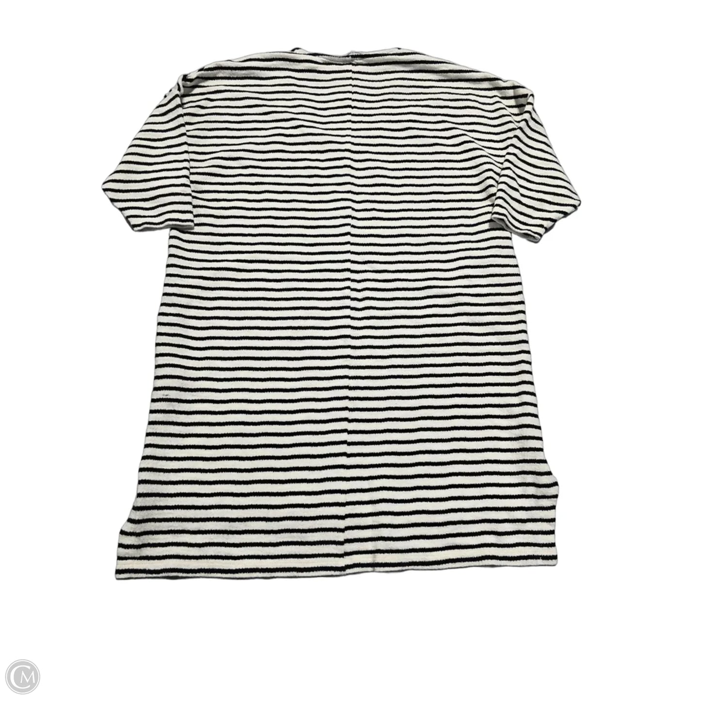 Top Short Sleeve By Zara In Striped Pattern, Size: S