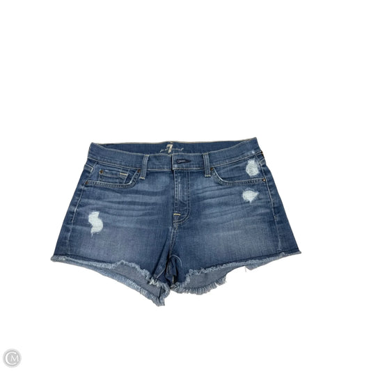 Shorts By 7 For All Mankind In Blue Denim, Size: 4