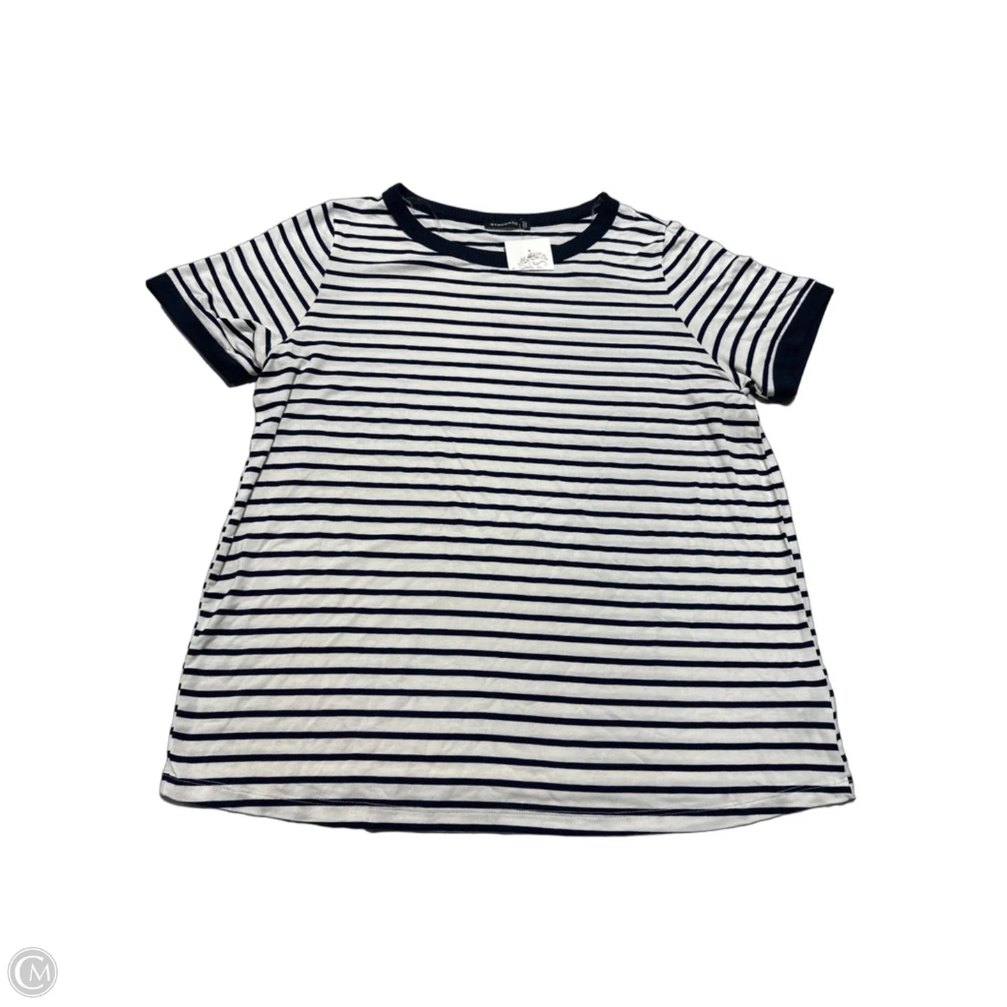 Top Short Sleeve Basic By Staccato In Striped Pattern, Size: Xl