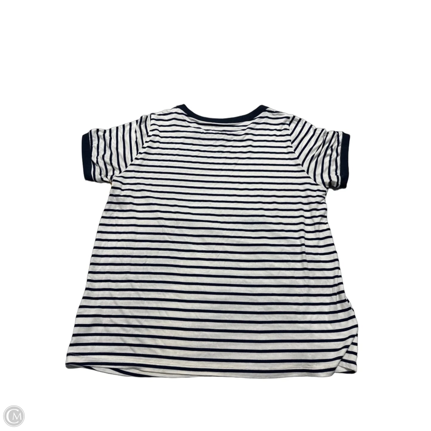 Top Short Sleeve Basic By Staccato In Striped Pattern, Size: Xl