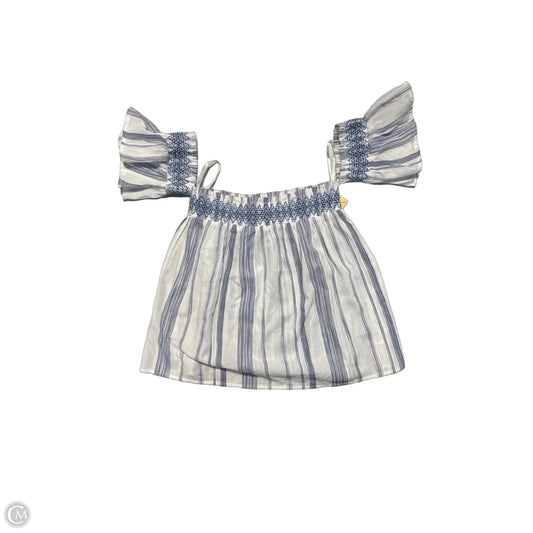 Top Short Sleeve By Miss Me In Blue & White, Size: S