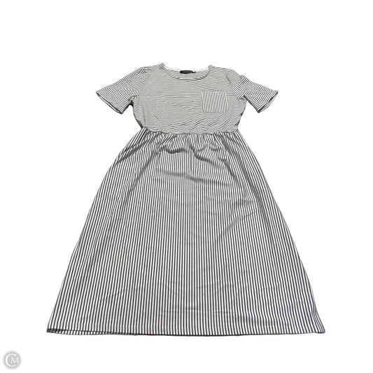 Dress Casual Midi By Merokeety In Striped Pattern, Size: L