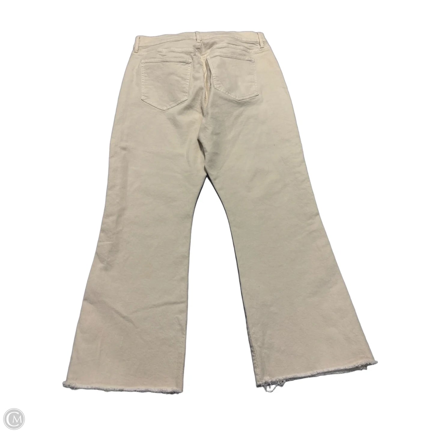 Pants Cropped By Ann Taylor In Cream Denim, Size: 12p