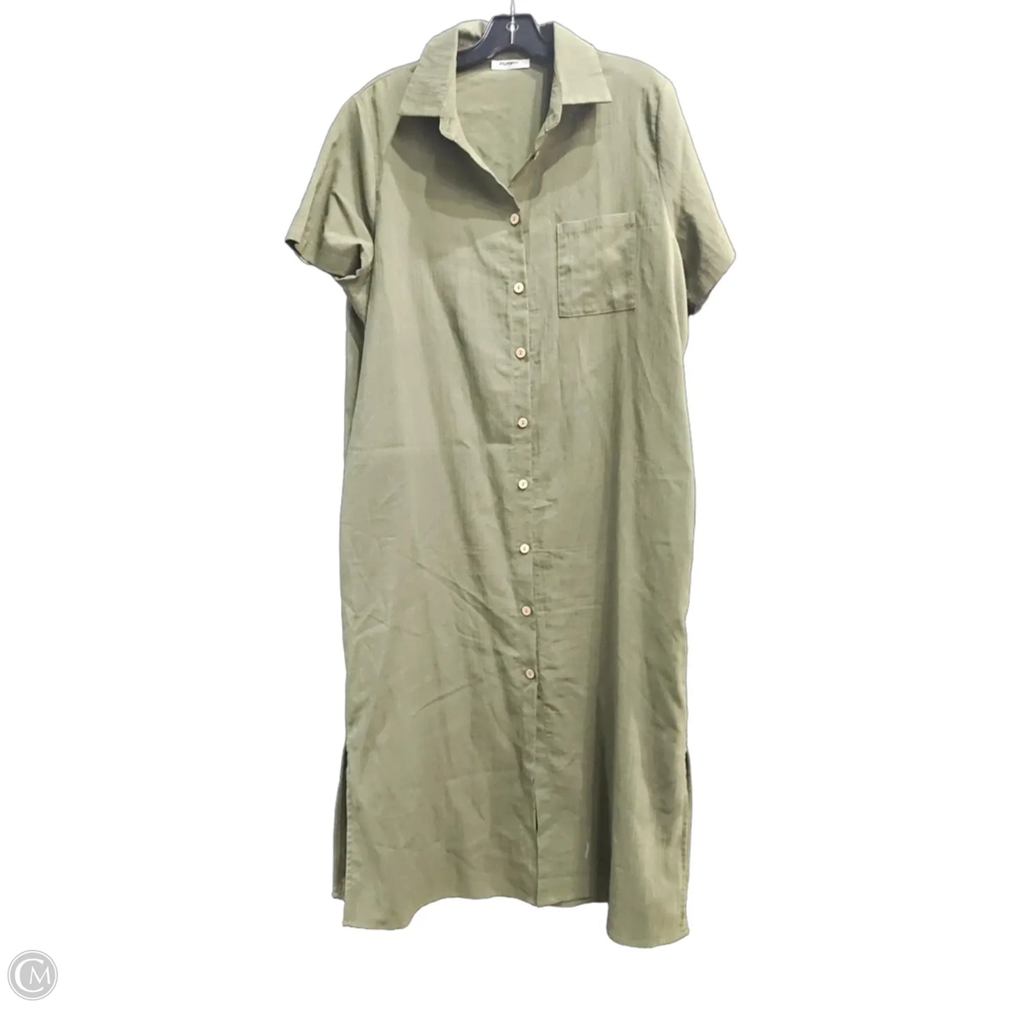 Dress Casual Midi By Zeagoo In Green, Size: L