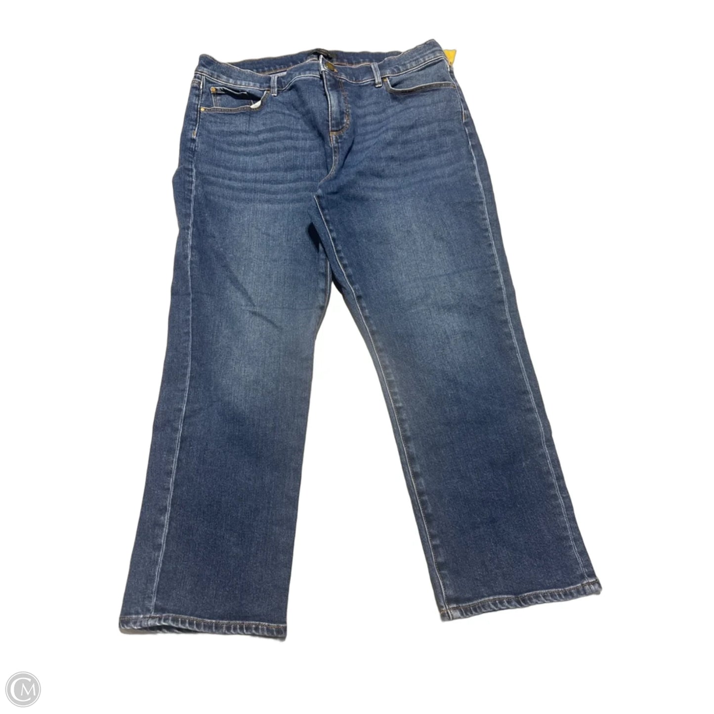 Jeans Cropped By Ann Taylor In Blue Denim, Size: 14p