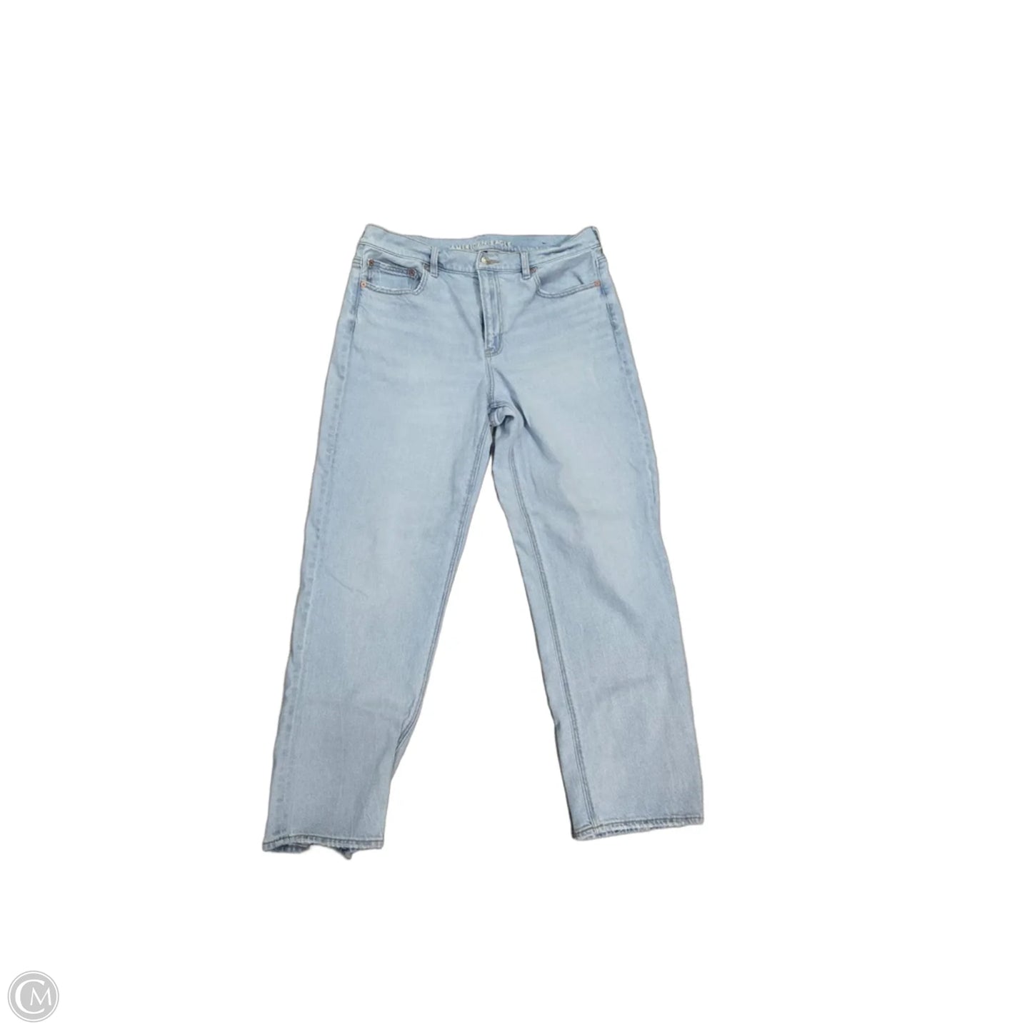 Jeans Straight By American Eagle In Blue Denim, Size: 14l