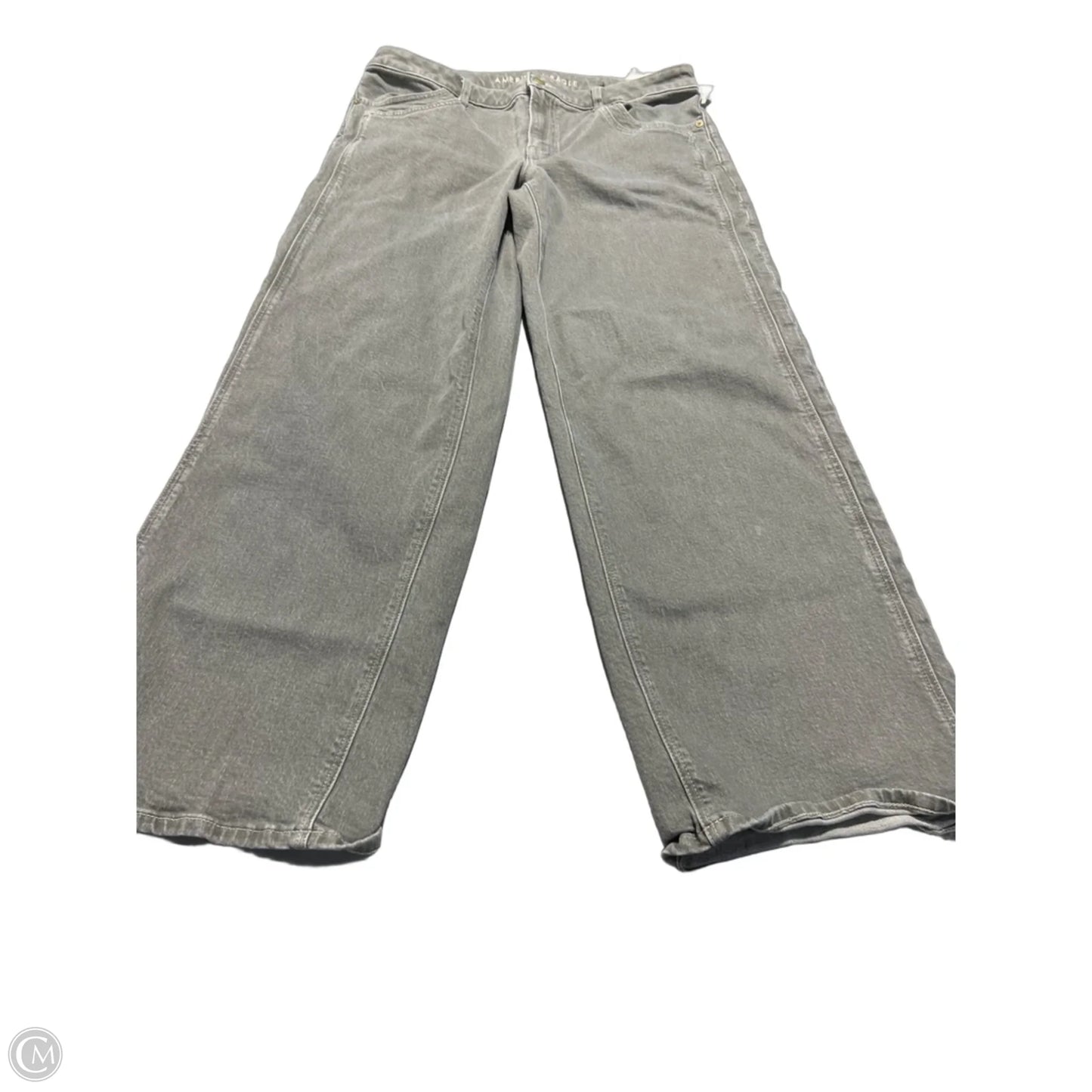 Jeans Wide Leg By American Eagle In Grey Denim, Size: 14l
