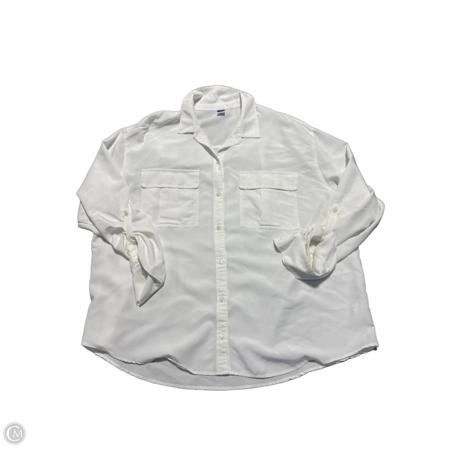Top Long Sleeve By Old Navy In White, Size: Xl