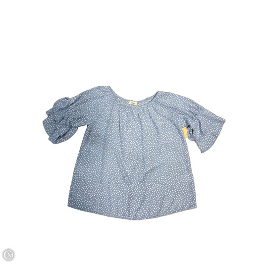 Top Short Sleeve By Adora In Blue, Size: S