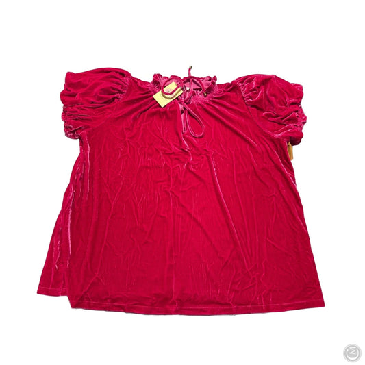 Top Short Sleeve By Entro In Pink, Size: Xl