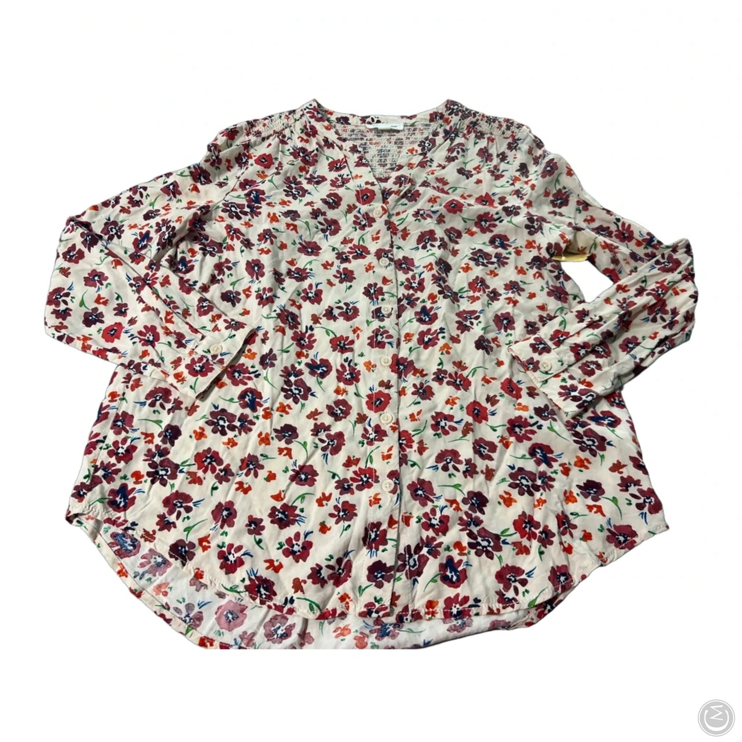 Top Long Sleeve By Beachlunchlounge In Floral Print, Size: M