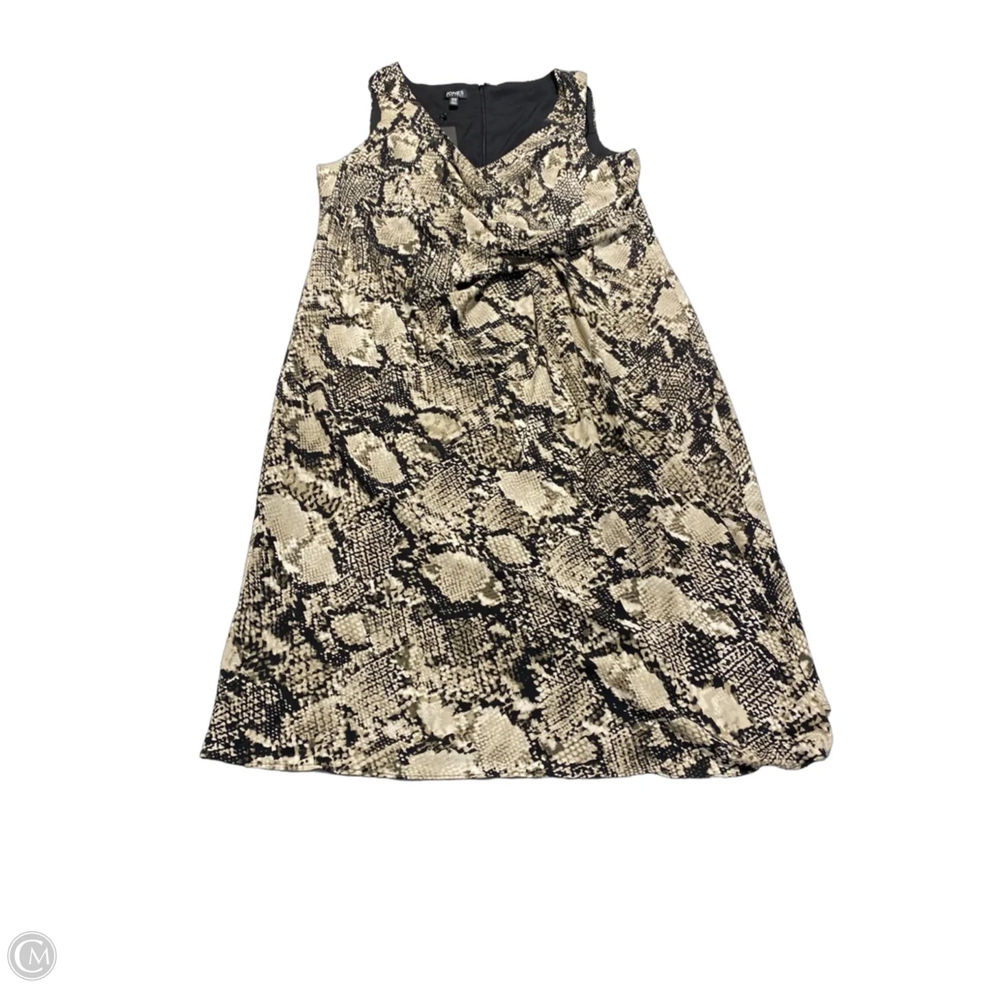 Dress Casual Midi By Jones And Co In Snakeskin Print, Size: Xl