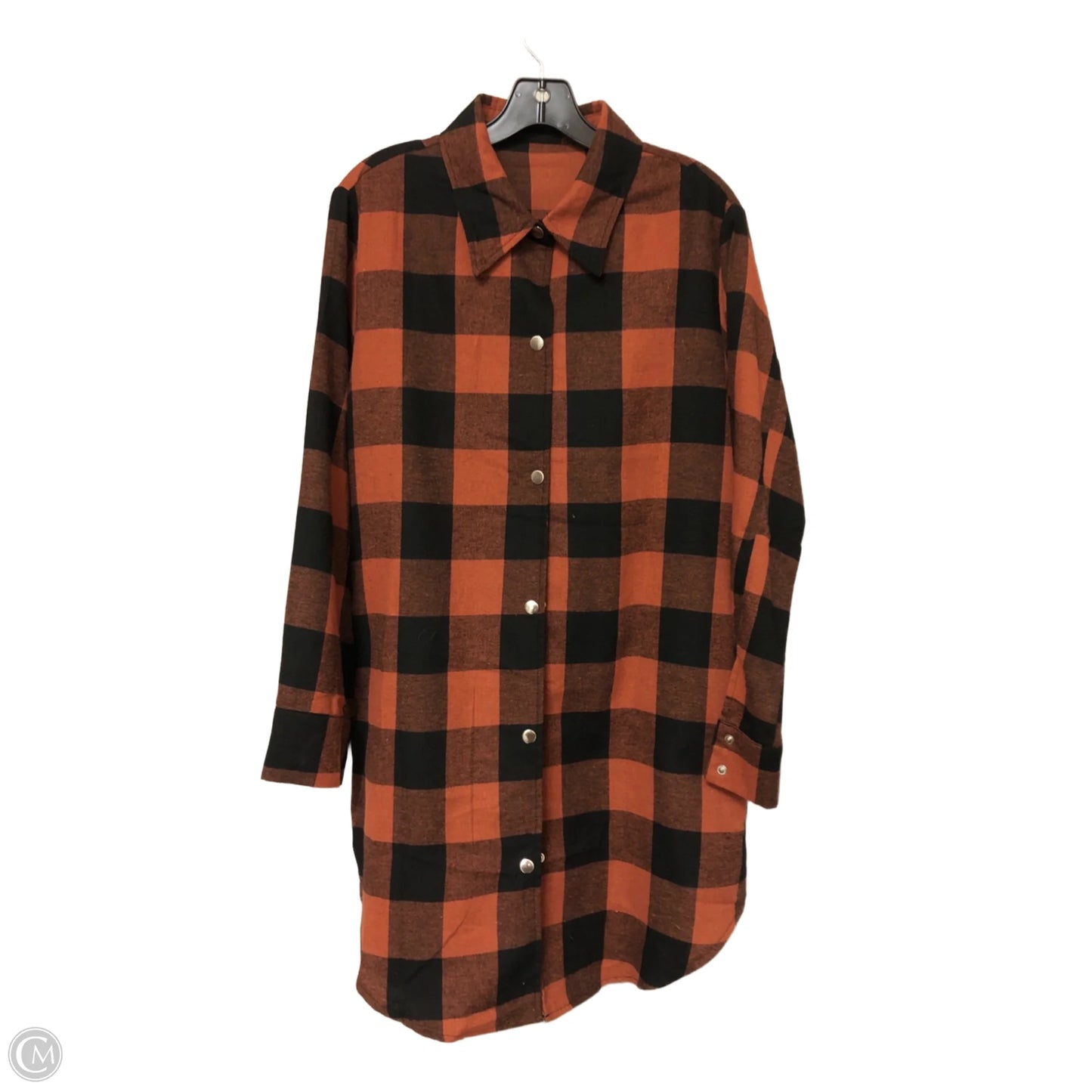 Tunic Long Sleeve By Amazon Essentials In Plaid Pattern, Size: L