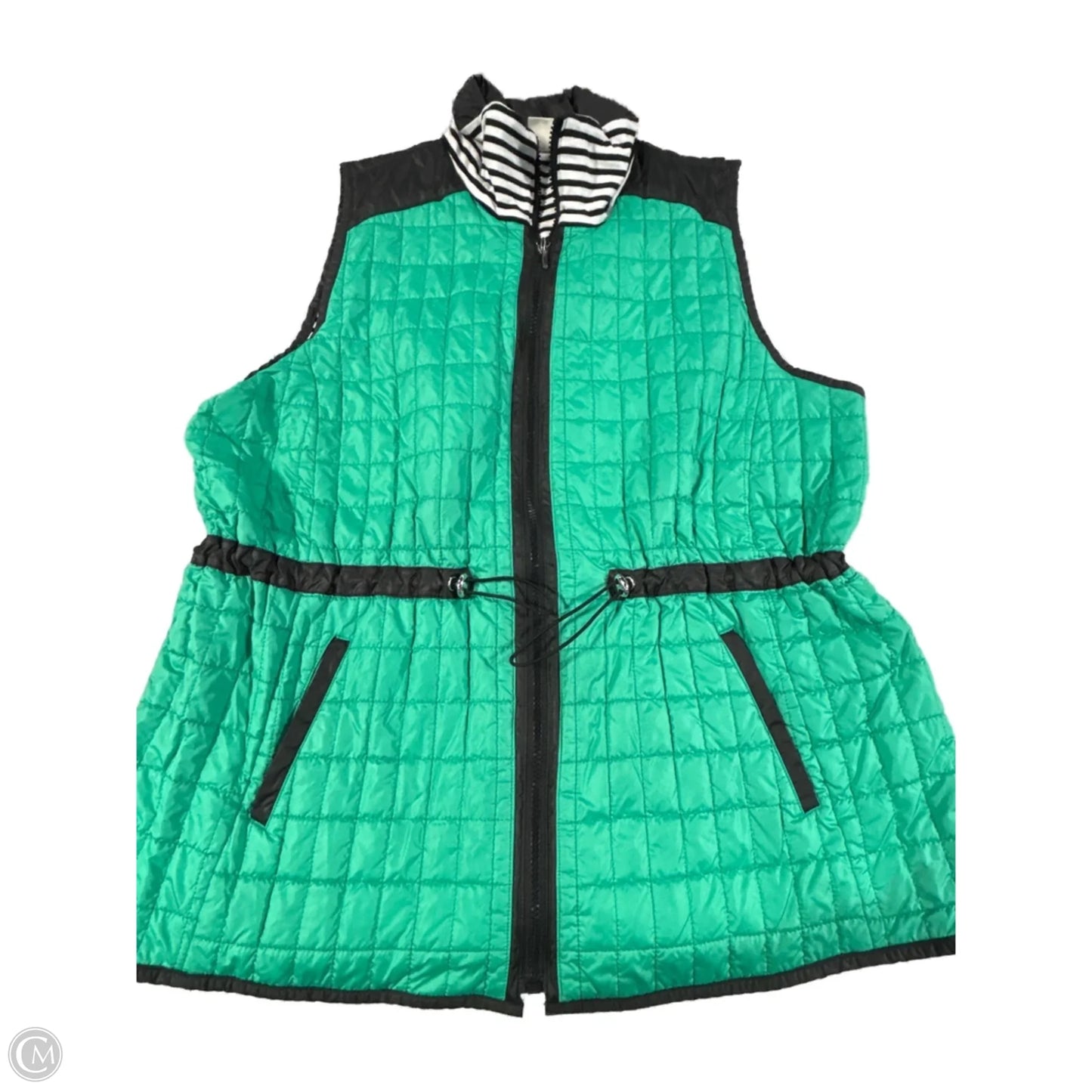 Vest Puffer & Quilted By Zenergy By Chicos In Green, Size: Xl