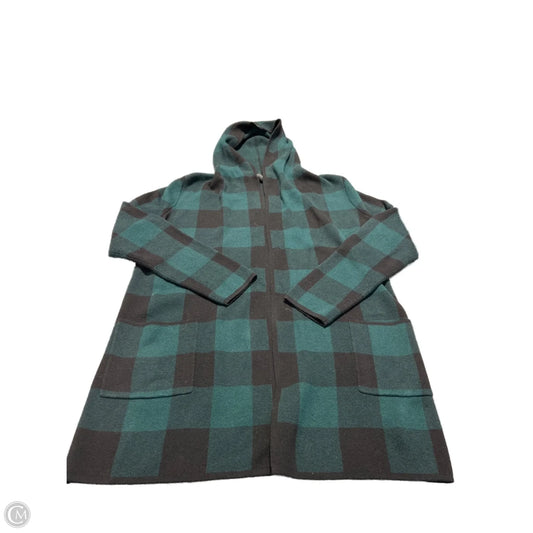Cardigan By Adrienne Vittadini In Black & Green, Size: L
