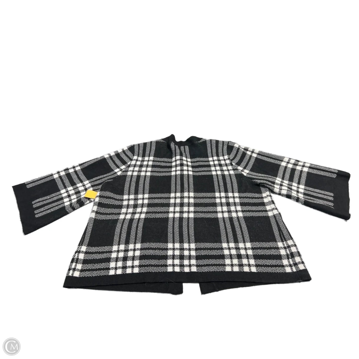Sweater Short Sleeve By Designer Originals In Black & White, Size: Xl