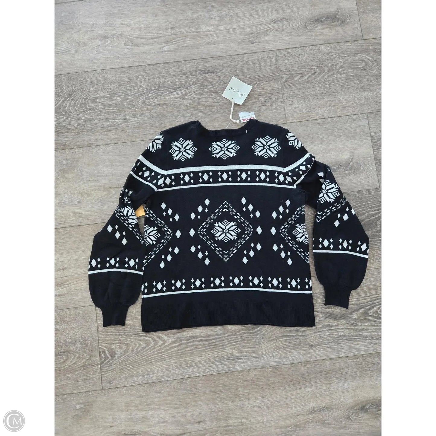 Sweater By Marled In Black & White, Size: M