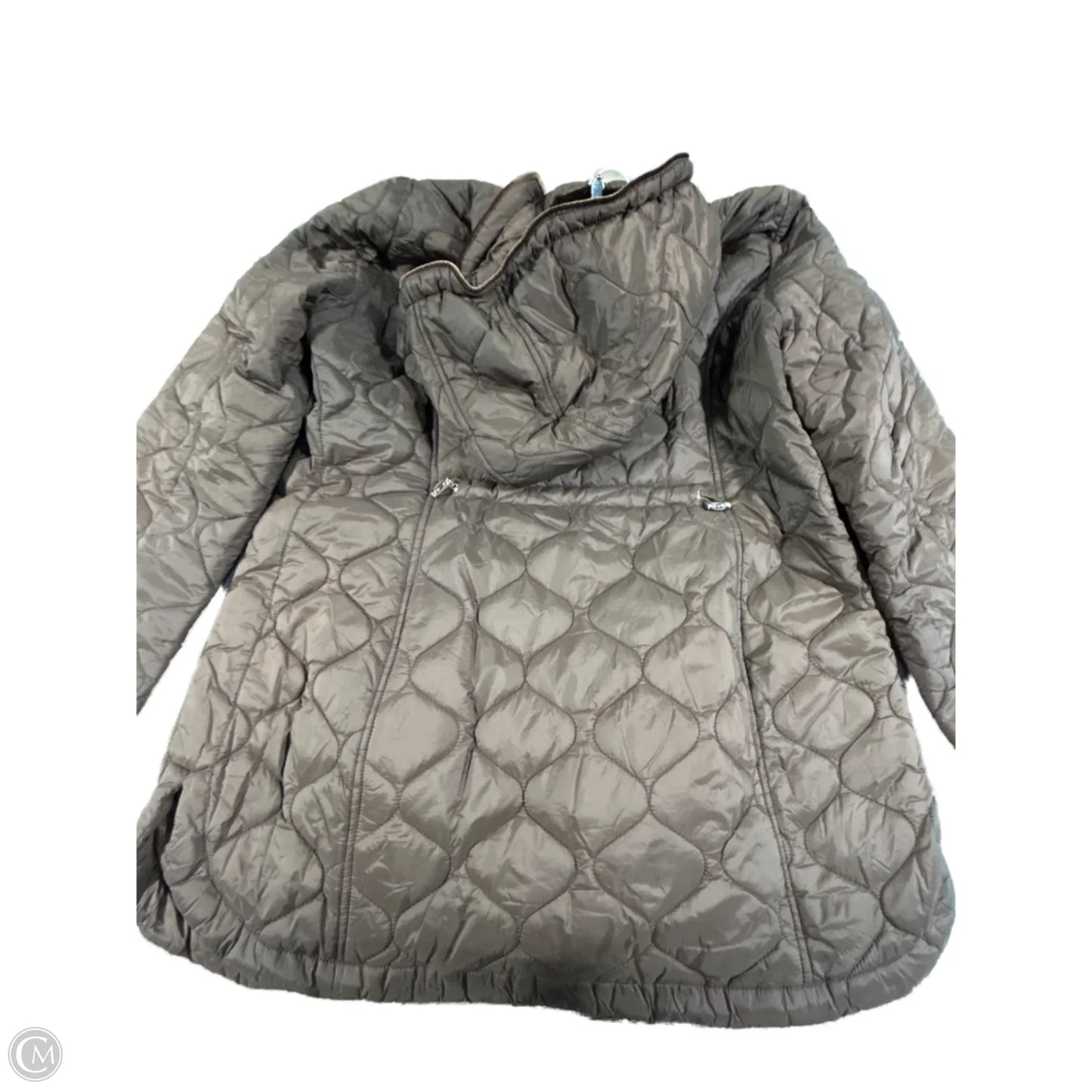 Coat Puffer & Quilted By Chicos In Brown, Size: Xl