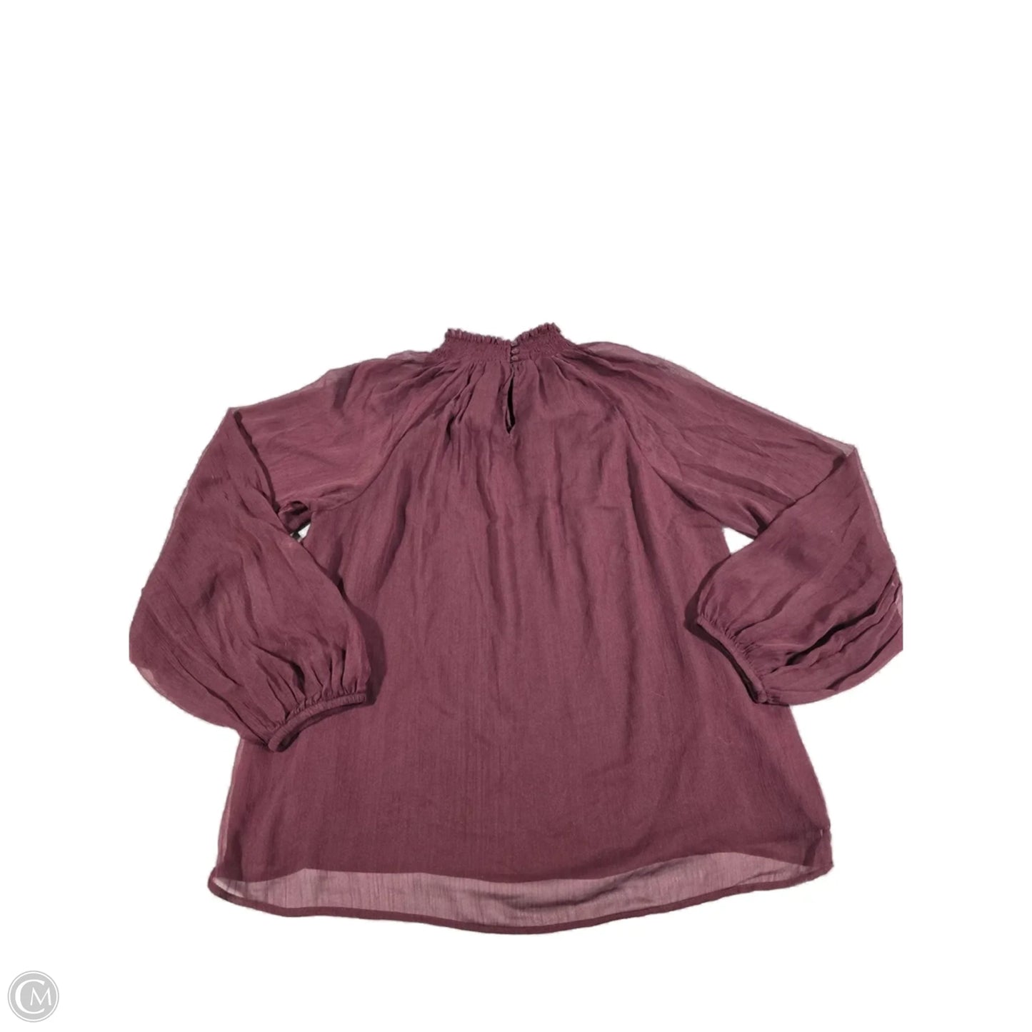 Blouse Long Sleeve By Joie In Maroon, Size: L