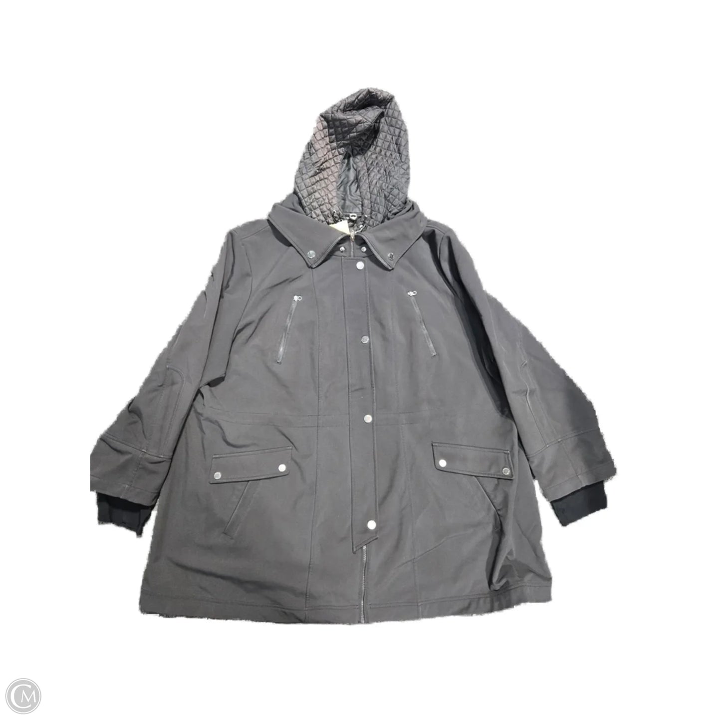 Coat Trench Coat By Nautica In Grey, Size: 4x