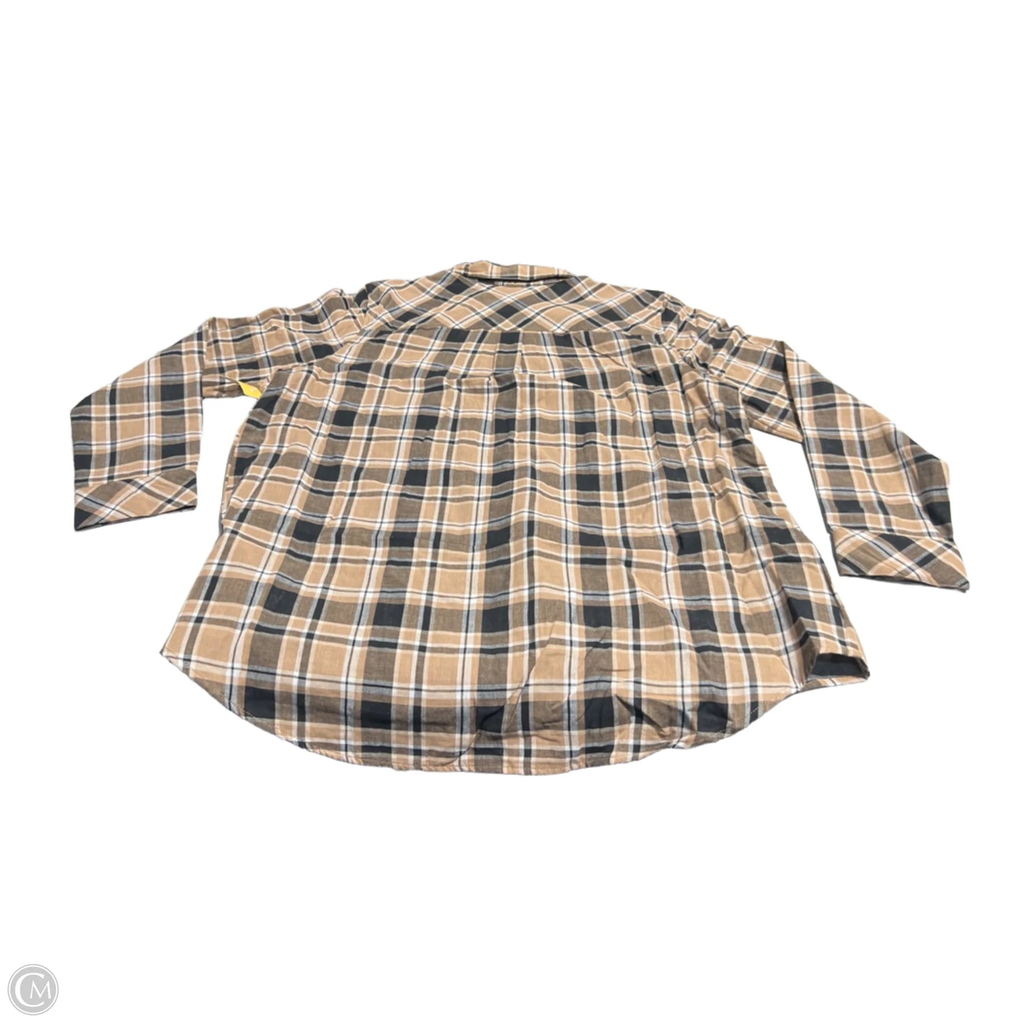 Blouse 3/4 Sleeve By Isaac Mizrahi Live Qvc In Tan, Size: 16
