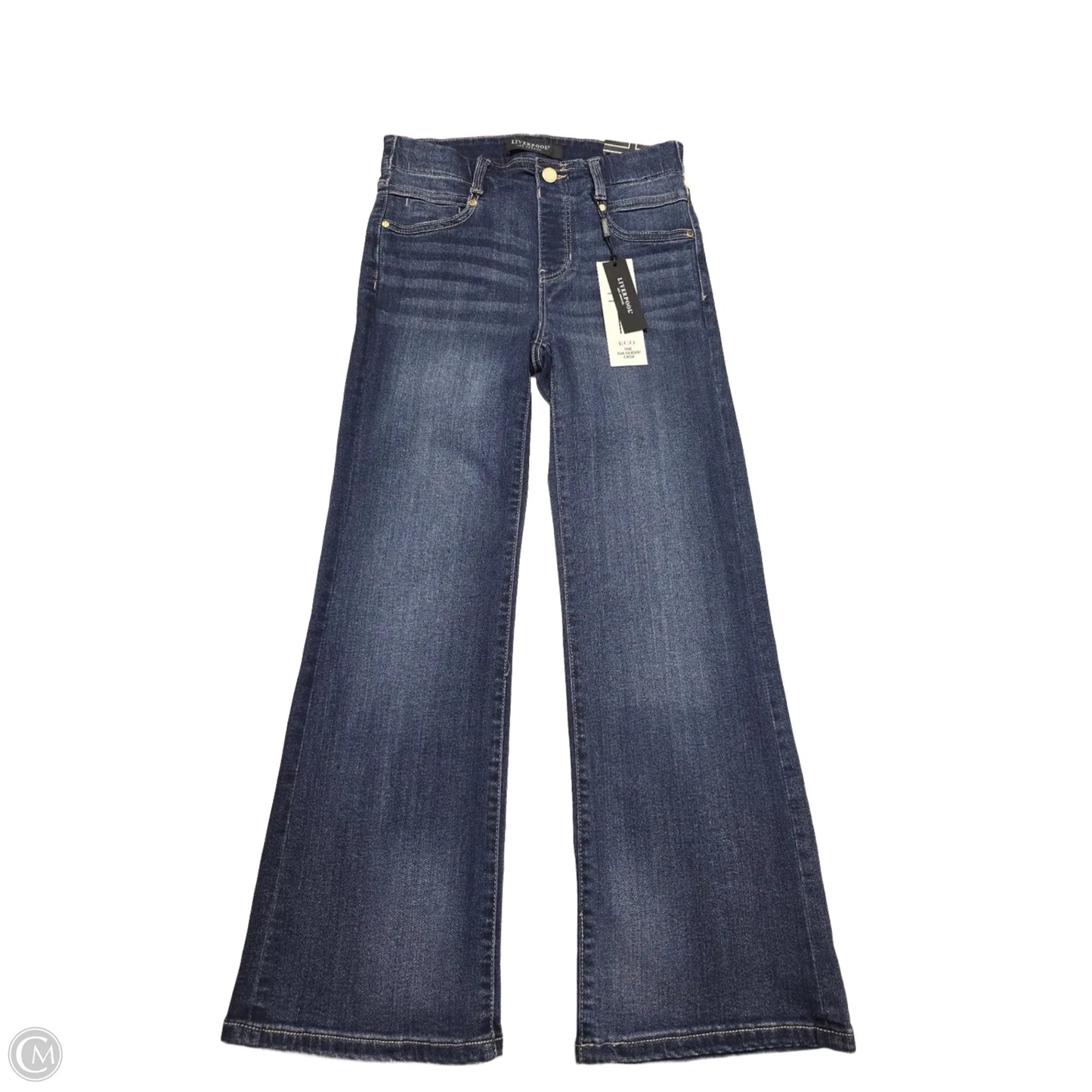 Jeans Straight By Liverpool In Blue Denim, Size: 2