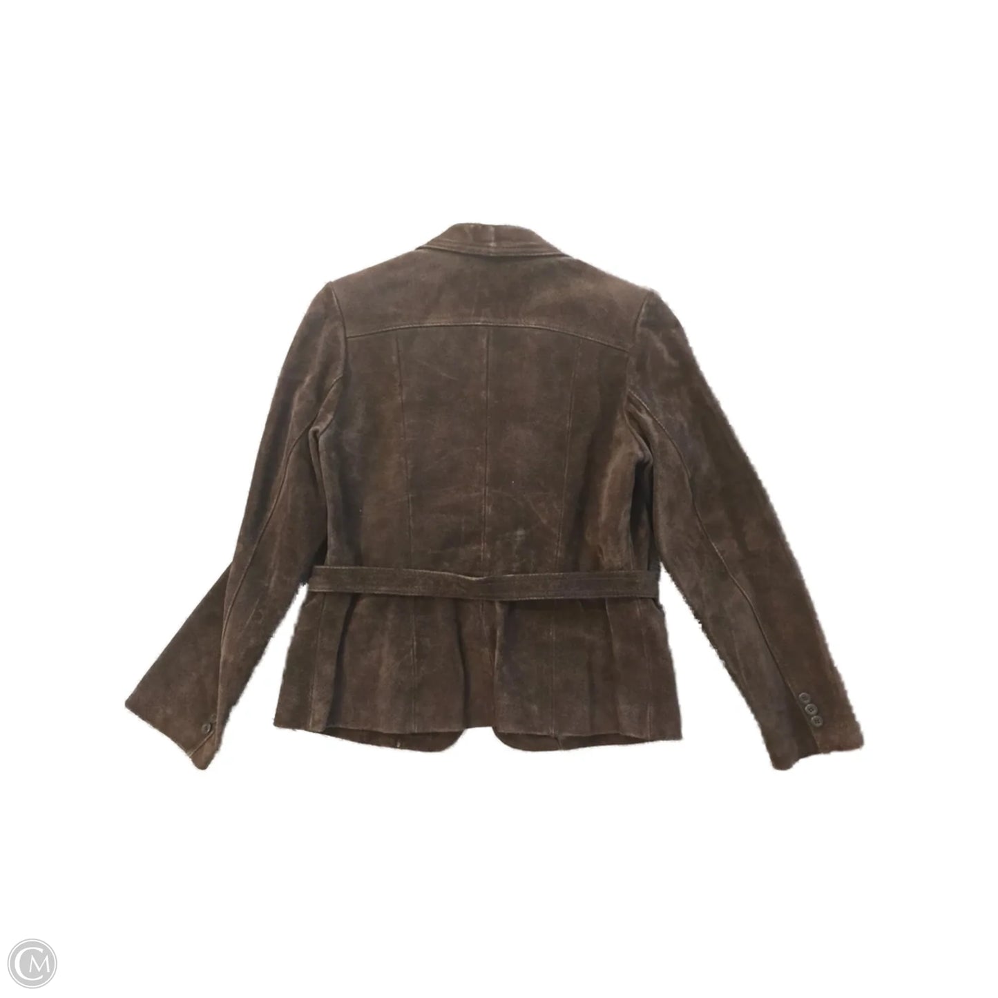Jacket Leather By Cme In Brown, Size: L