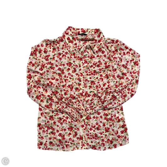 Blouse Long Sleeve By Cme In Floral Print, Size: S