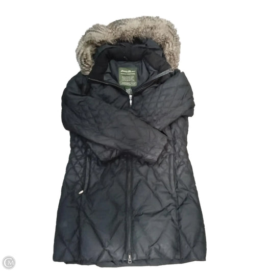 Coat Puffer & Quilted By Eddie Bauer In Black, Size: M