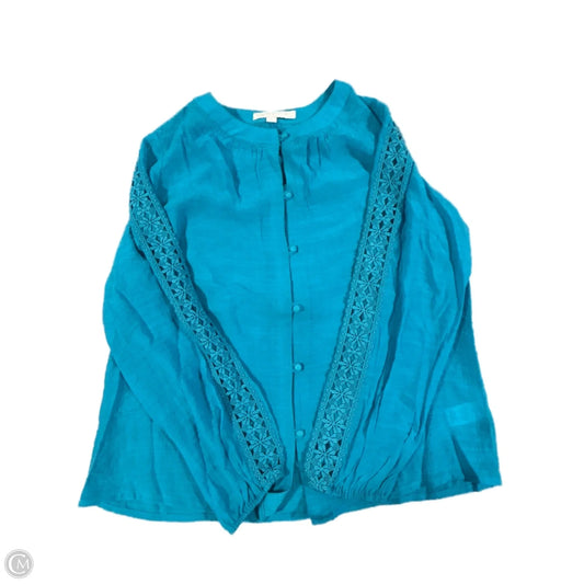 Blouse 3/4 Sleeve By Cme In Teal, Size: S