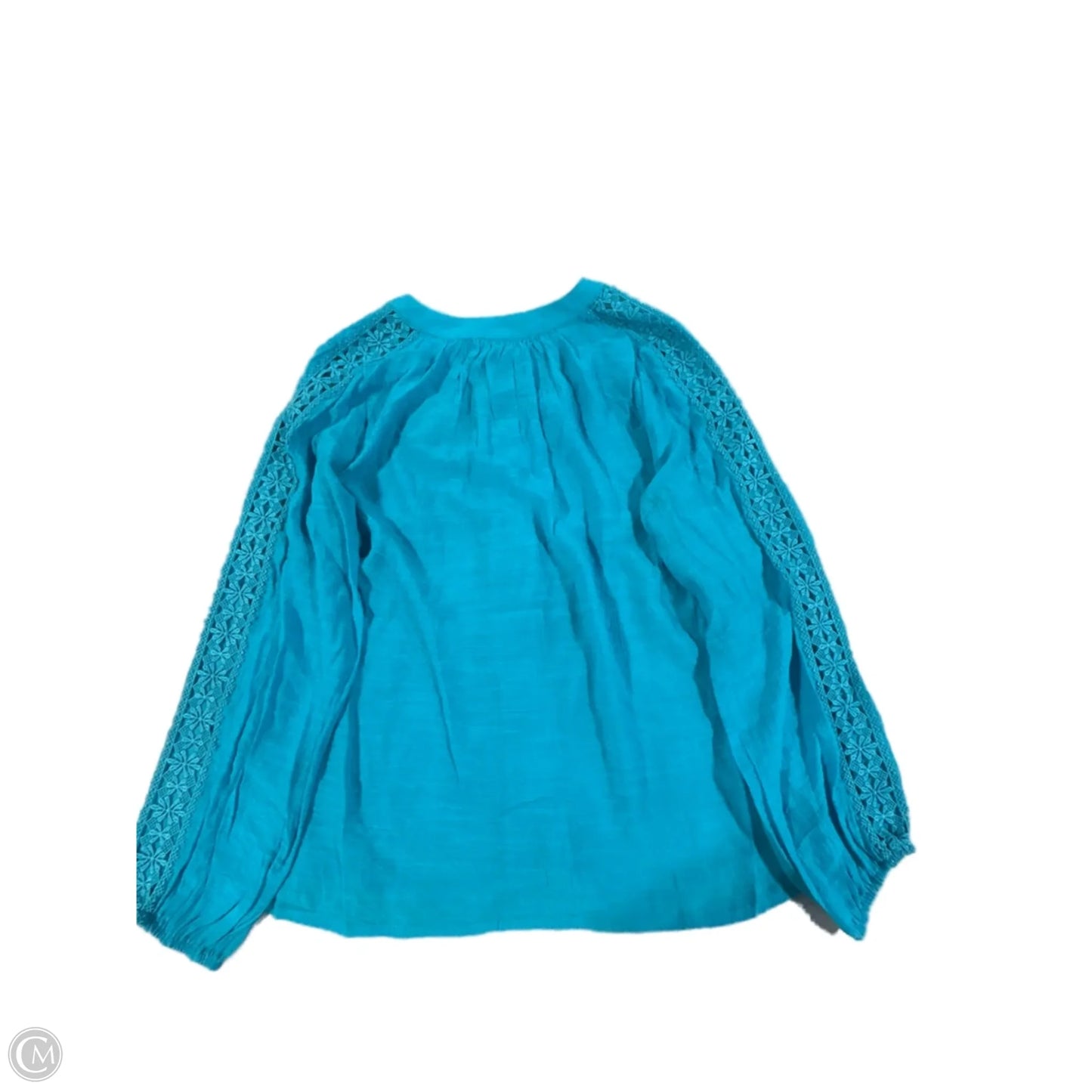 Blouse 3/4 Sleeve By Cme In Teal, Size: S