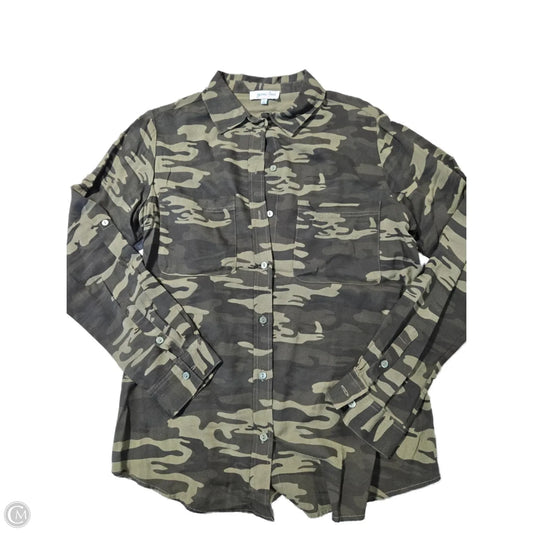 Top Long Sleeve By Grace In Camouflage Print, Size: S