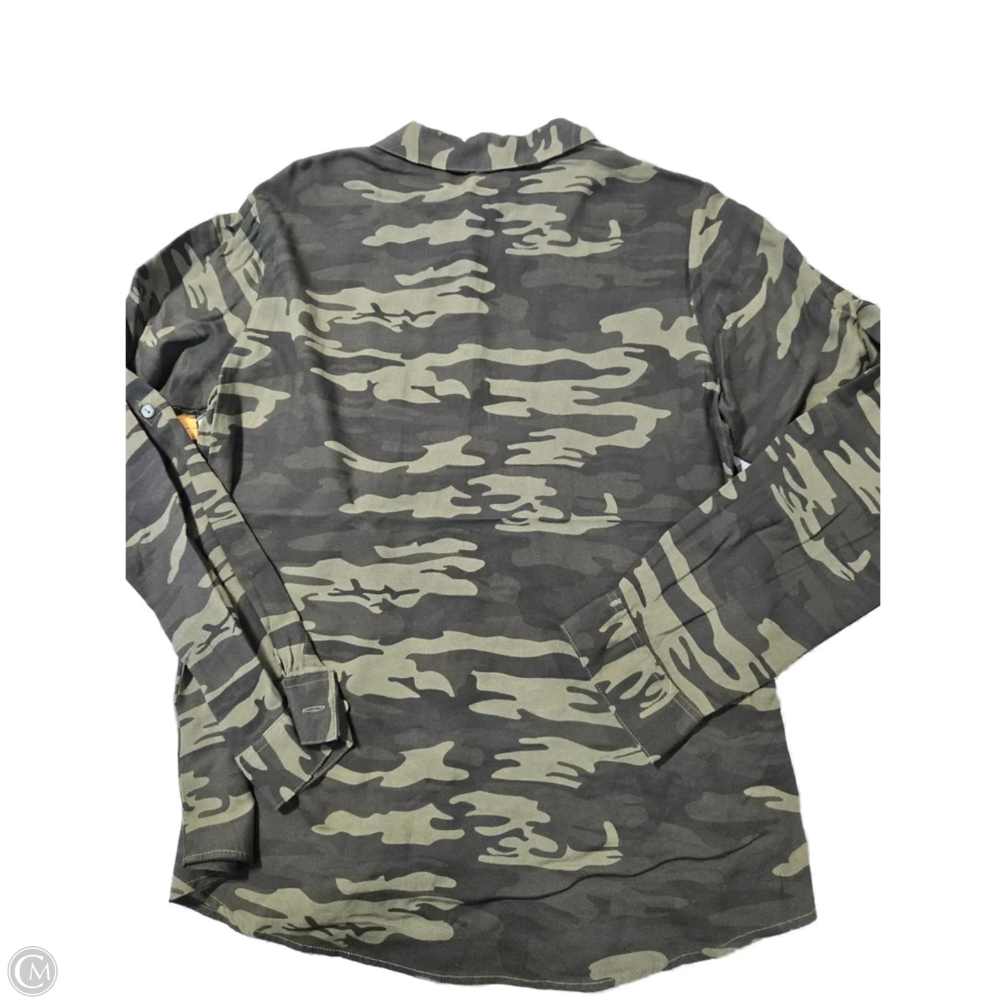 Top Long Sleeve By Grace In Camouflage Print, Size: S