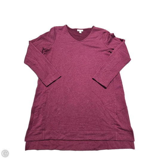 Top Long Sleeve By J. Jill In Maroon, Size: M